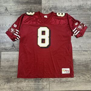 Vintage 90s Wilson Steve Young San Francisco 49ers #8 Jersey Made in USA XXL 54